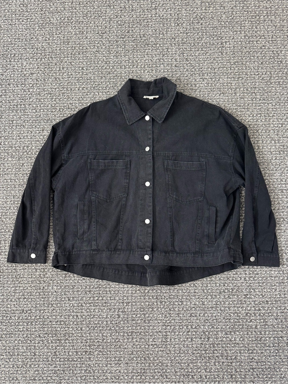 Black Maternity Jean Jacket